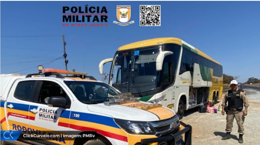 Suspeito preso em ônibus aportado pela Polícia Militar de Curvelo transportava cocaína e crack avaliados em mais de 1 milhão e 300 mil reais